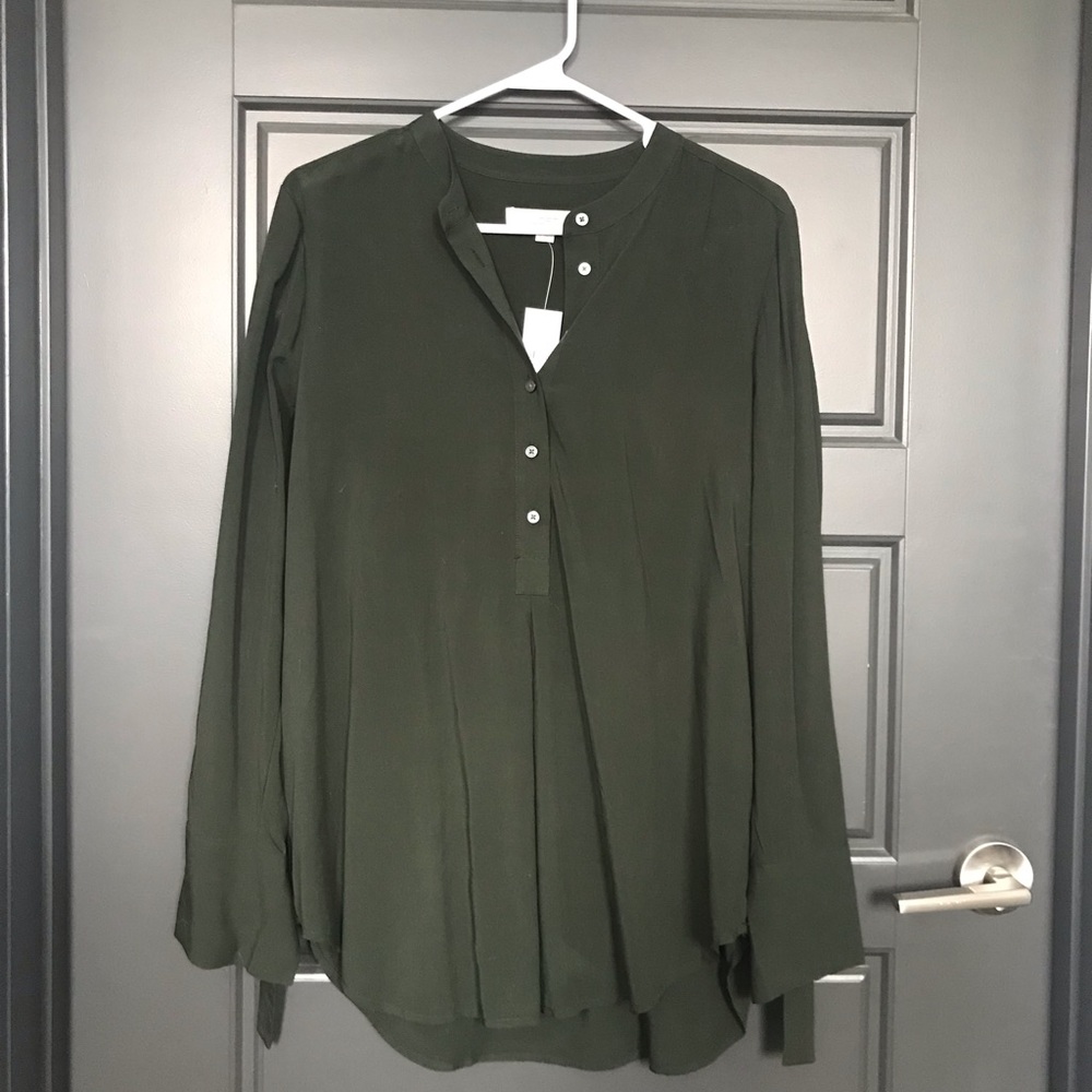 NWT Loft olive green tunic